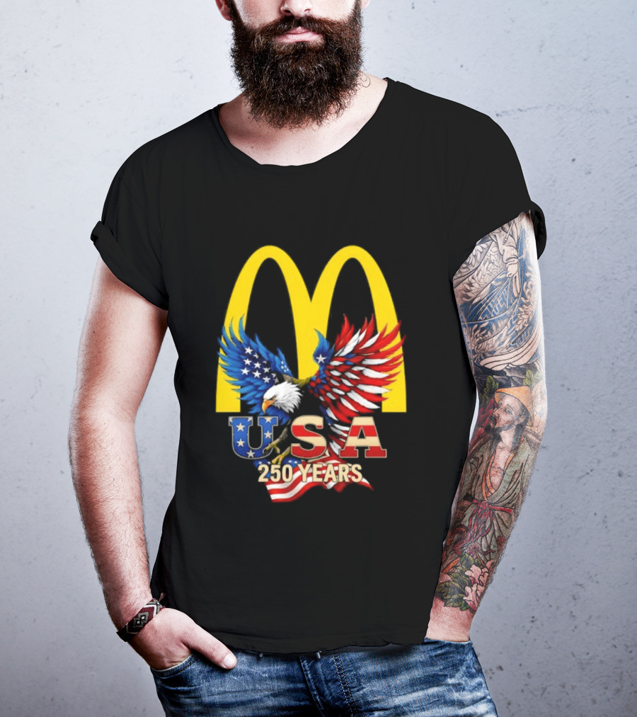 Eagle USA 250 Years McDonald's Flag Celebration T-Shirt