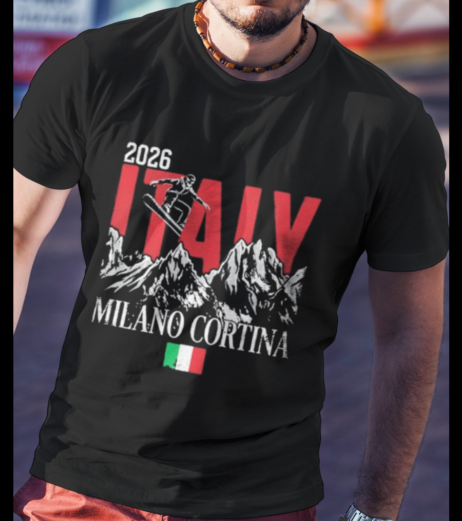 2026 Italy Snowboard Milano Cortina Winter Games T-Shirt