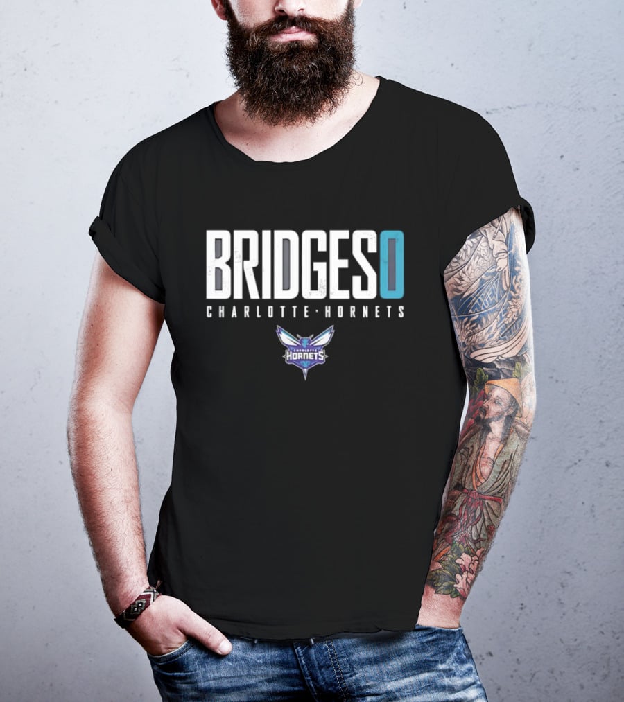BRIDGES 0 Charlotte Hornets T-Shirt
