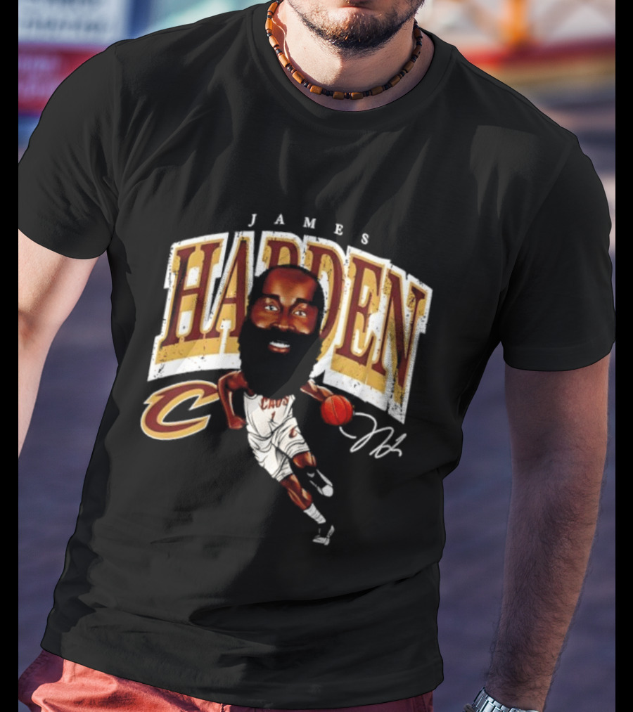 James Harden Cleveland Cavaliers Cartoon Basketball Player CA QS T-Shirt