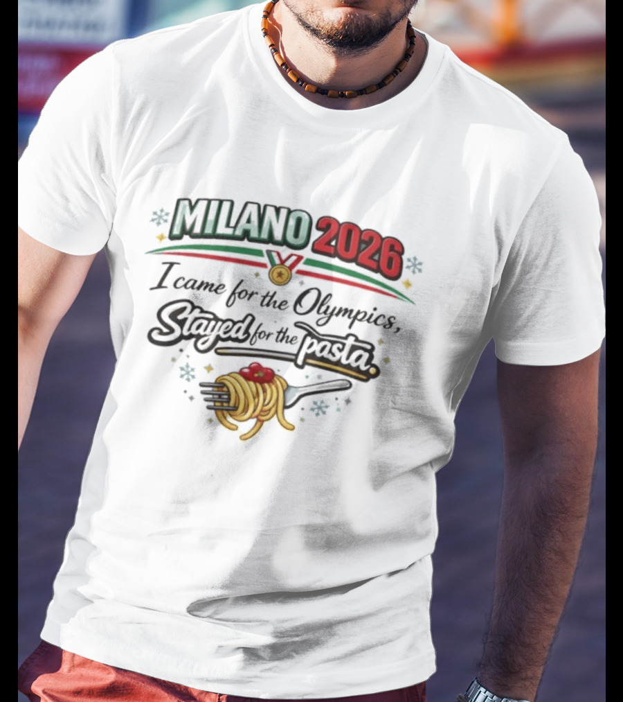 Milano 2026 Olympics Pasta Lover Journey T-Shirt