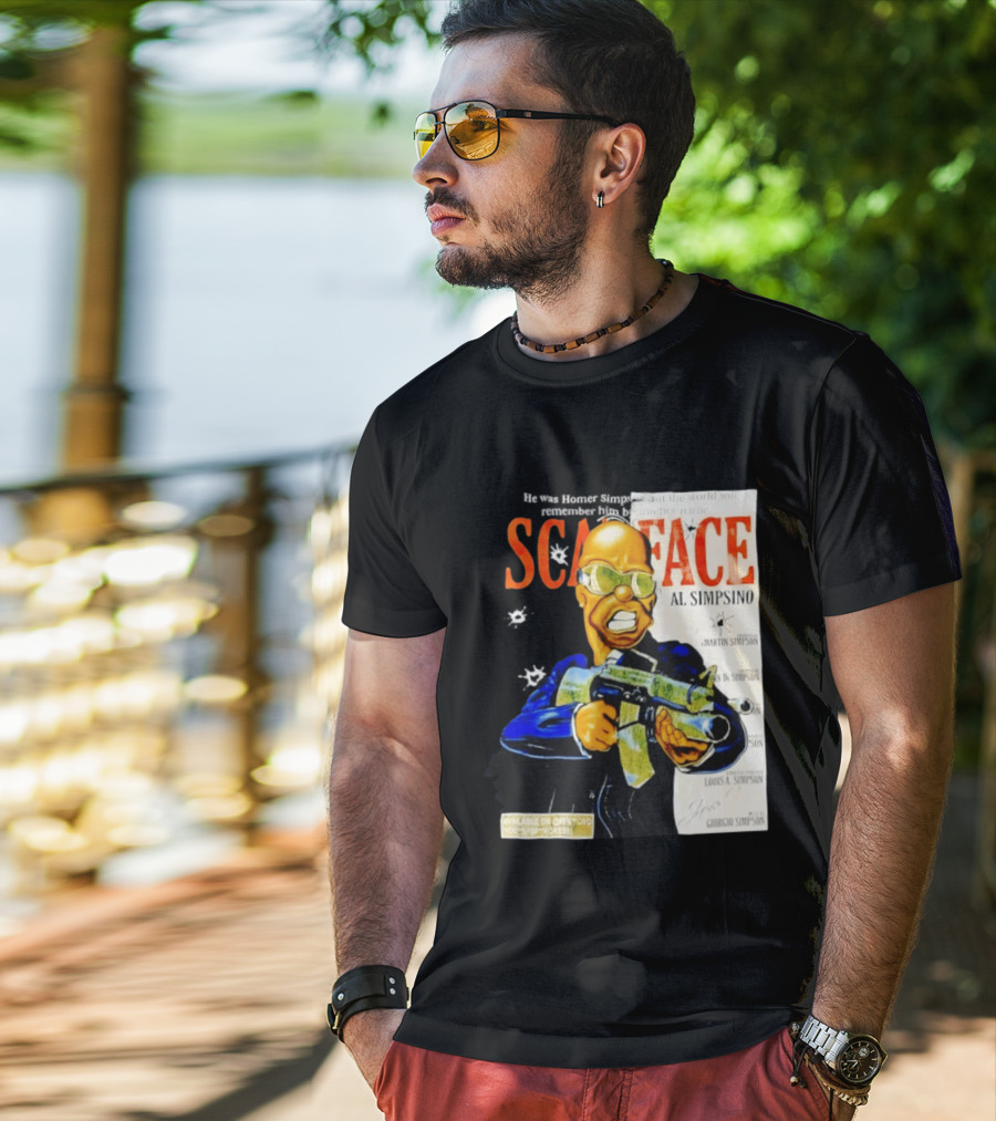 Scarface Al Simpsino Parody Available On DVD Reference T-Shirt