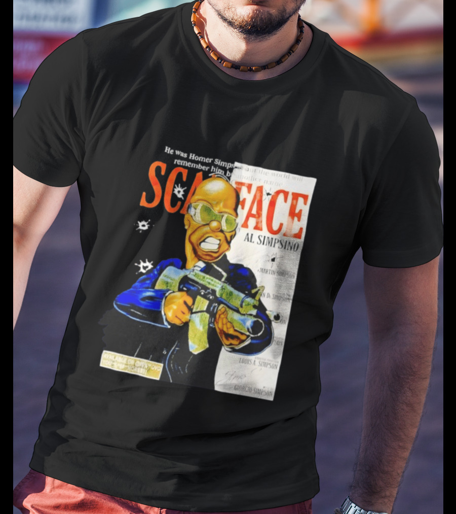 Scarface Al Simpsino Parody Available On DVD Reference T-Shirt