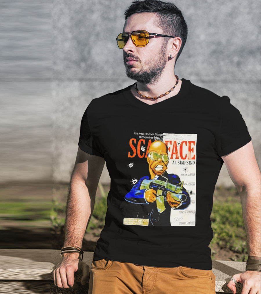 Scarface Al Simpsino Parody Available On DVD Reference T-Shirt