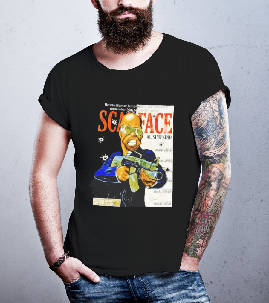 Scarface Al Simpsino Parody Available On DVD Reference T-Shirt