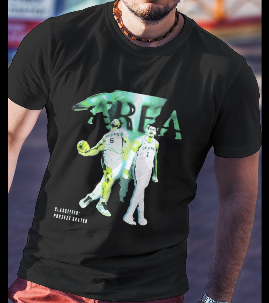 Stephon Castle Victor Wembanyama San Antonio Spurs Area 51 Basketball T-Shirt
