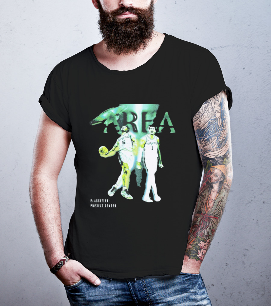 Stephon Castle Victor Wembanyama San Antonio Spurs Area 51 Basketball T-Shirt