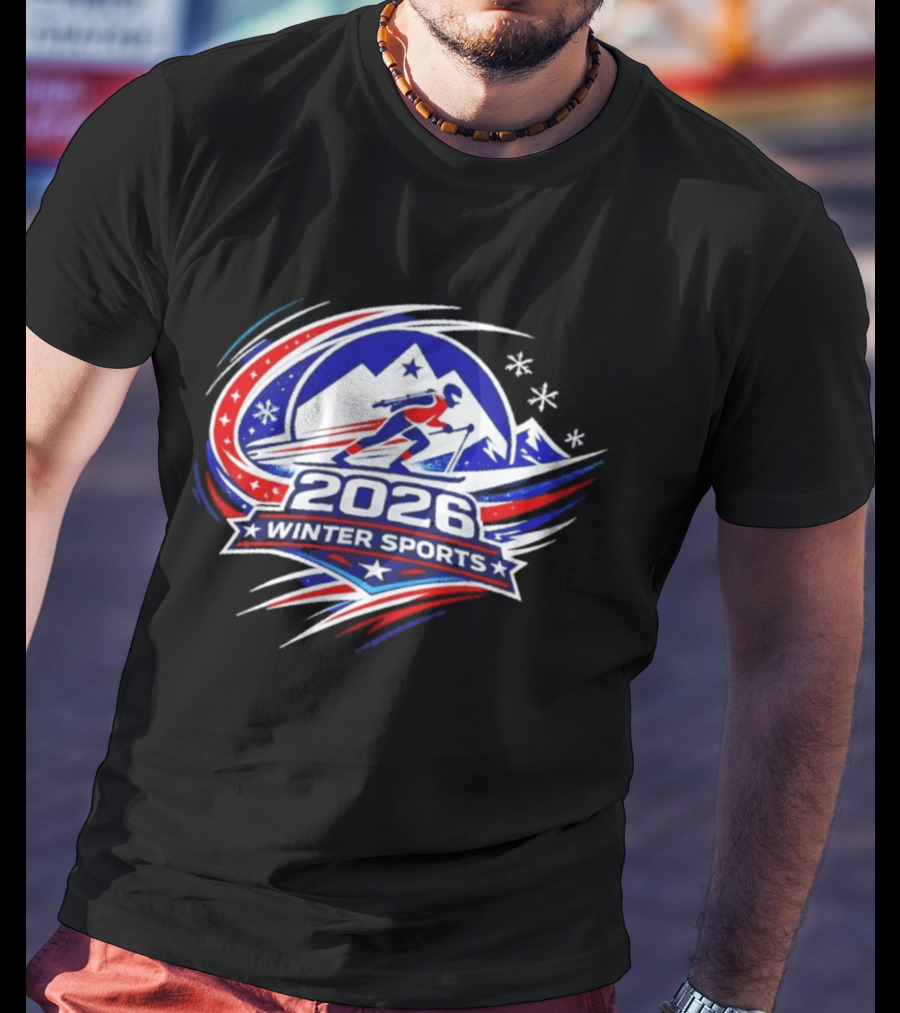 2026 Winter Sports Skiing Snowboarding Team USA T-Shirt