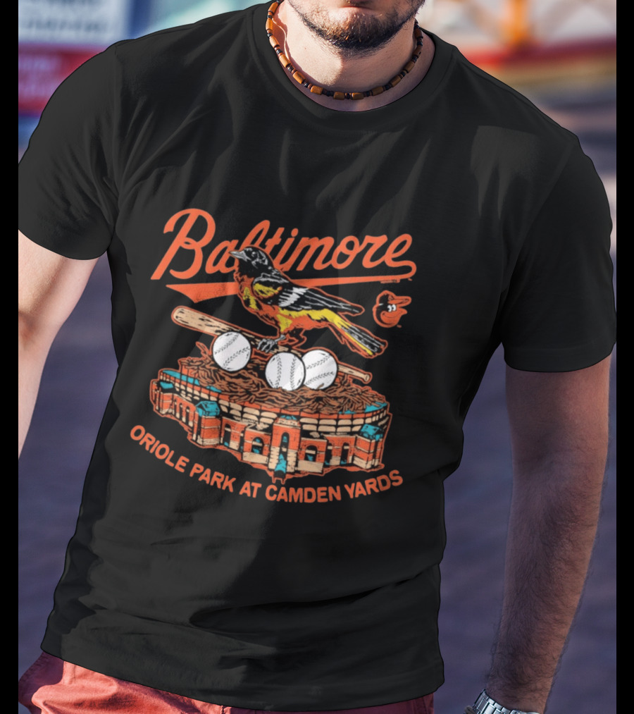 Baltimore Orioles Oriole Park At Camden Yards Bird Baseball Stadium T-Shirt