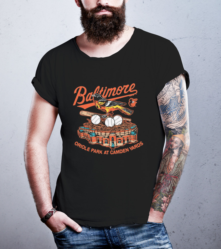 Baltimore Orioles Oriole Park At Camden Yards Bird Baseball Stadium T-Shirt