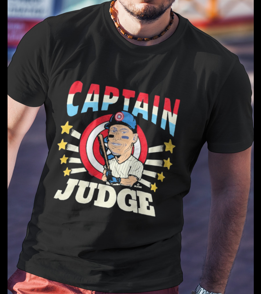 Captain Aaron Judge New York Yankees Baseball Star Caricature T-Shirt