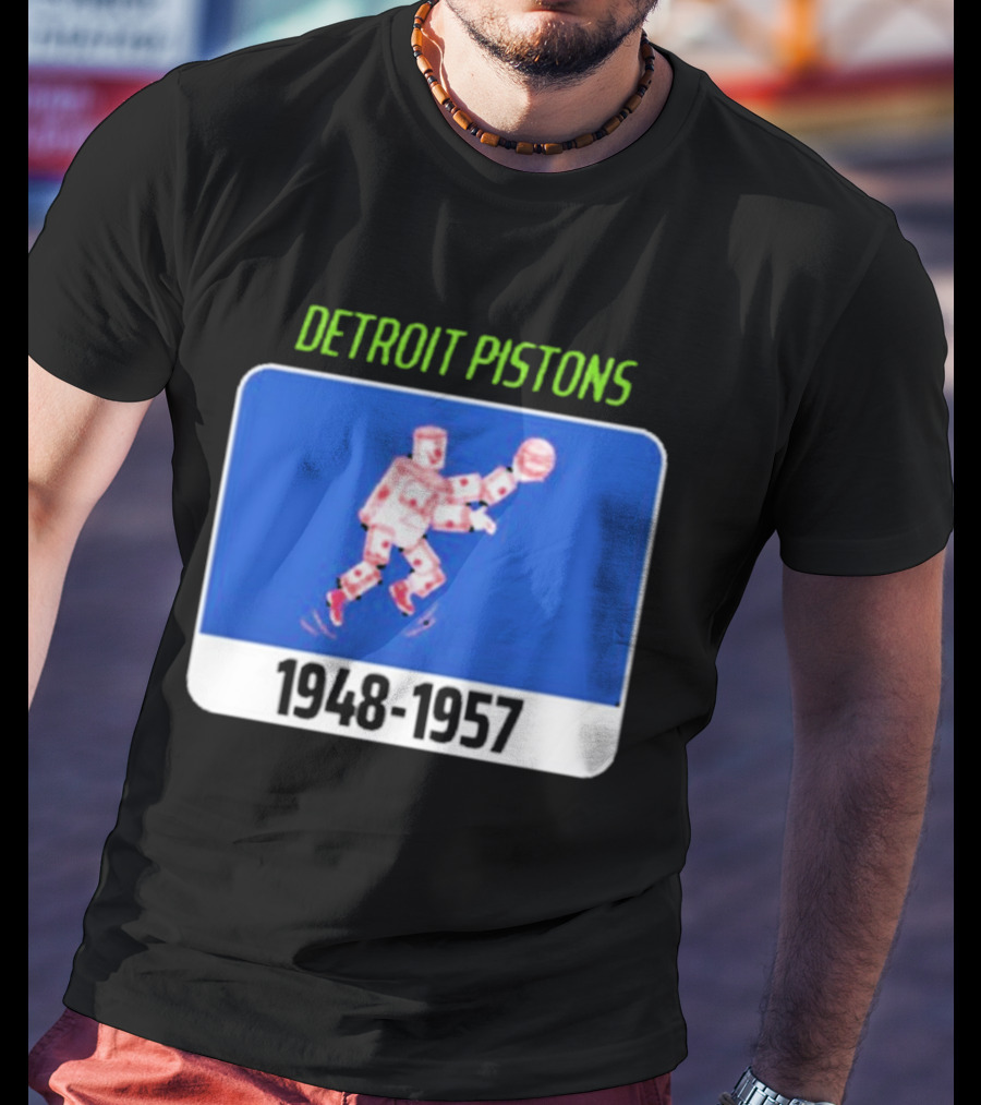 Detroit Pistons 1948 1957 Retro Basketball T-Shirt