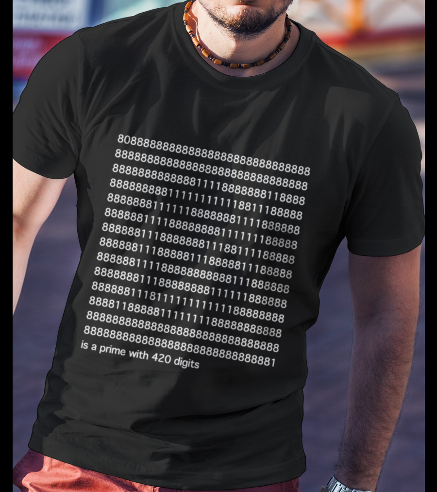 Grok 420 Digits Prime Number Code T-Shirt