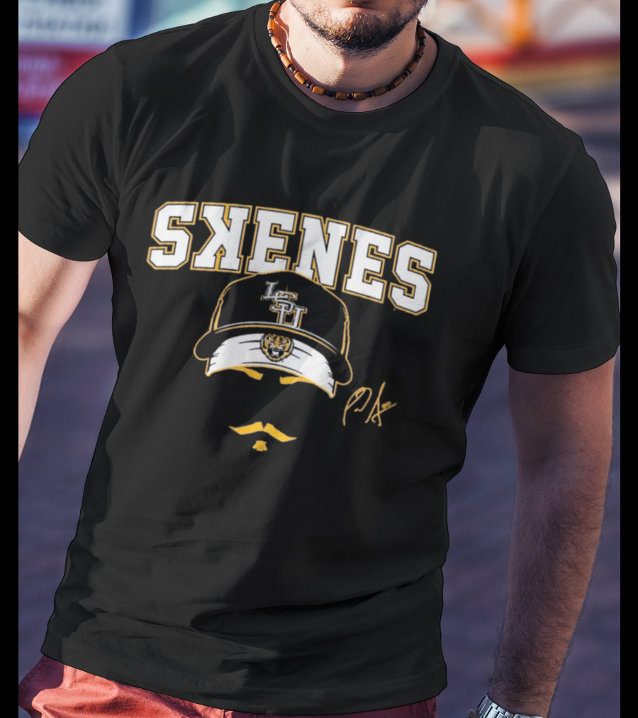 Skenes LSU Baseball Mustache Cap T-Shirt