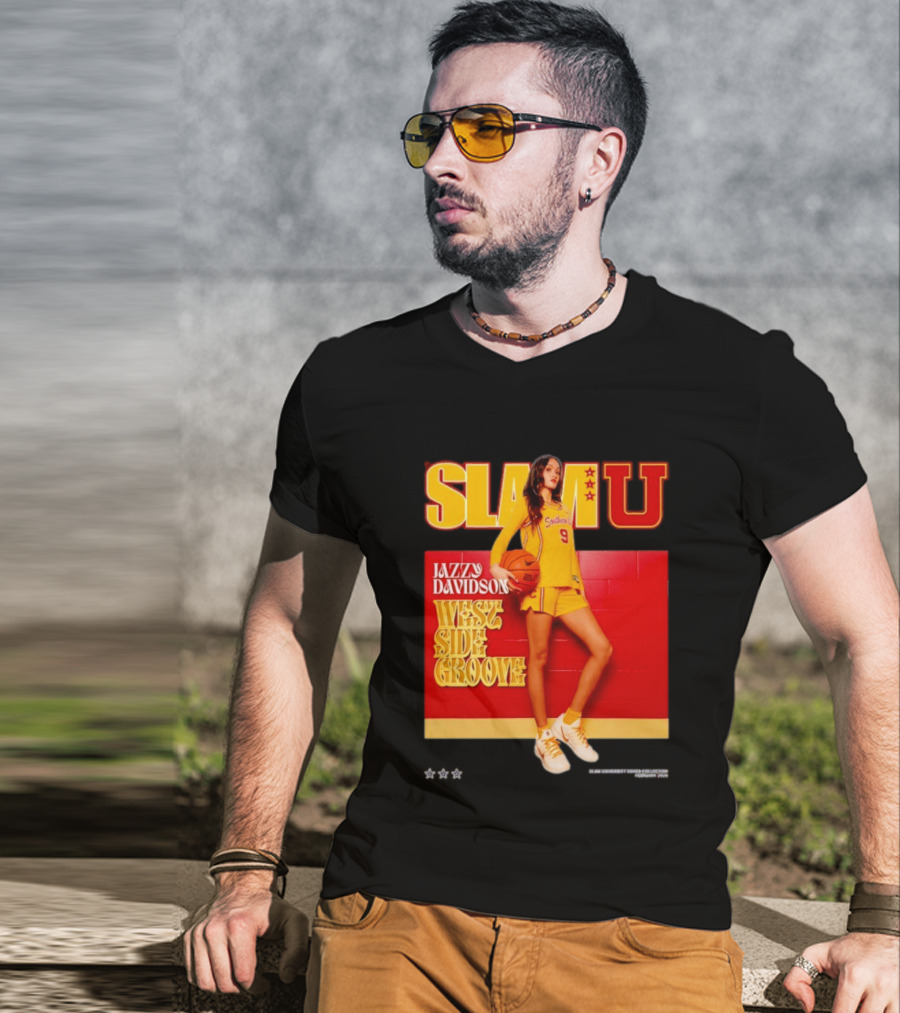 Jazzy Davidson Basketball Slamu Southern 9 West Side Groove T-Shirt