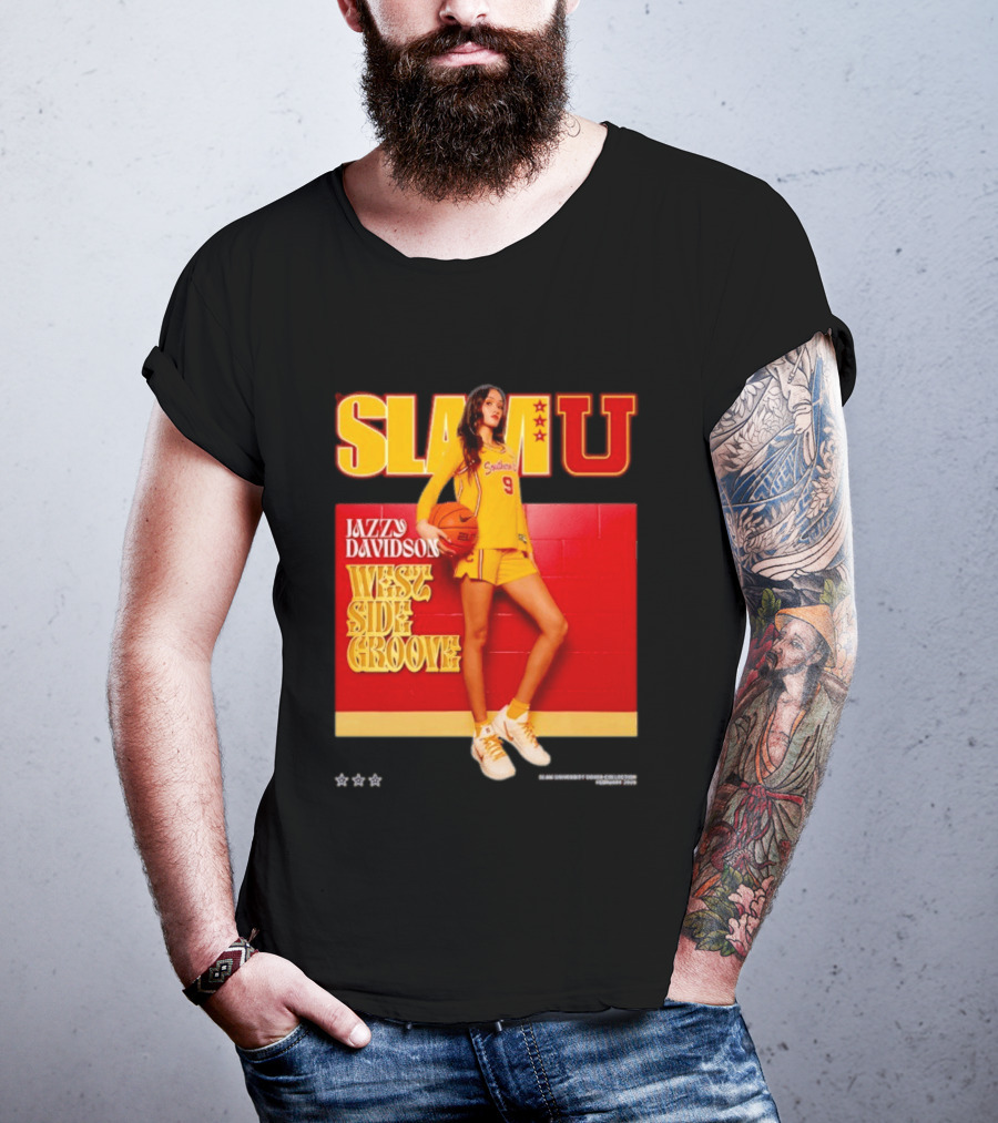 Jazzy Davidson Basketball Slamu Southern 9 West Side Groove T-Shirt