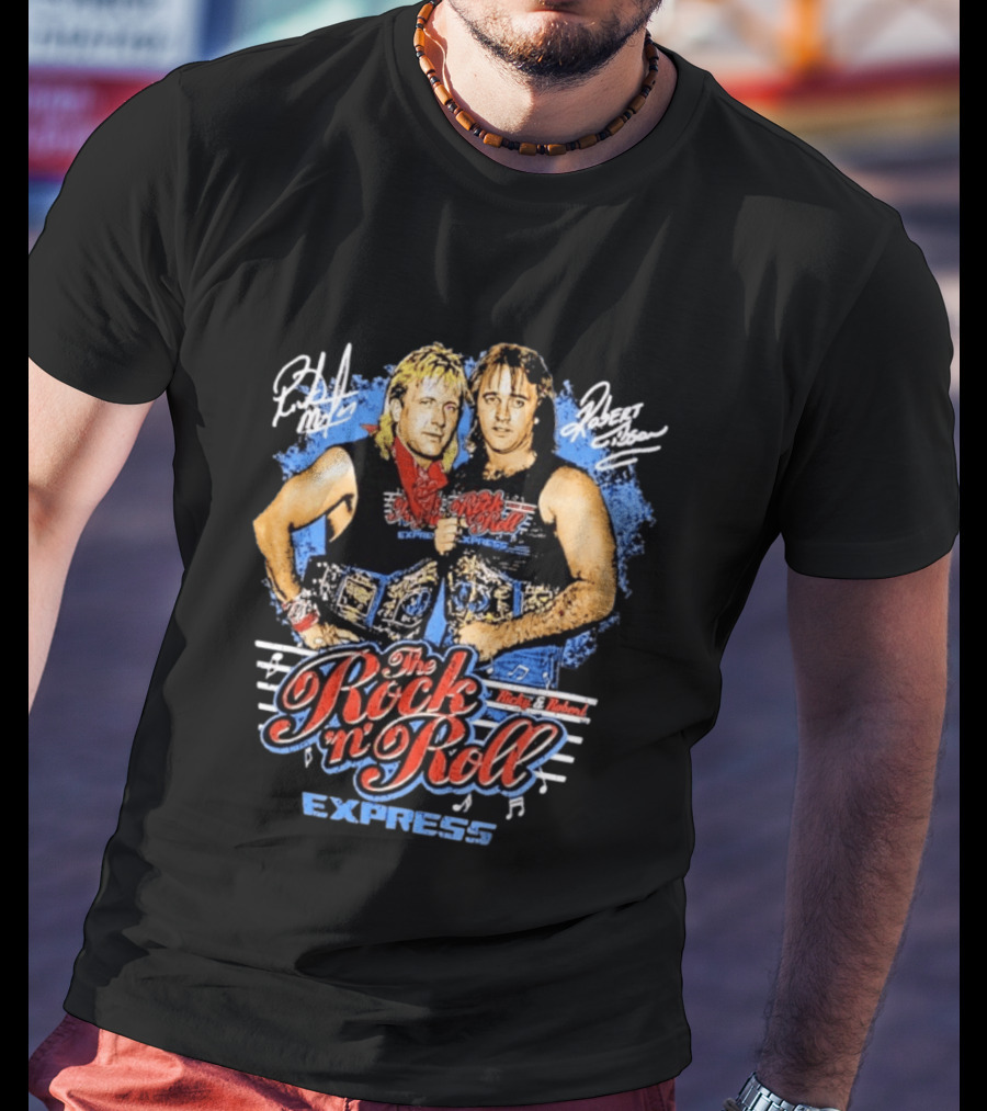 Ricky Morton Robert Gibson Rock 'n' Roll Express Tag Team Champions T-Shirt