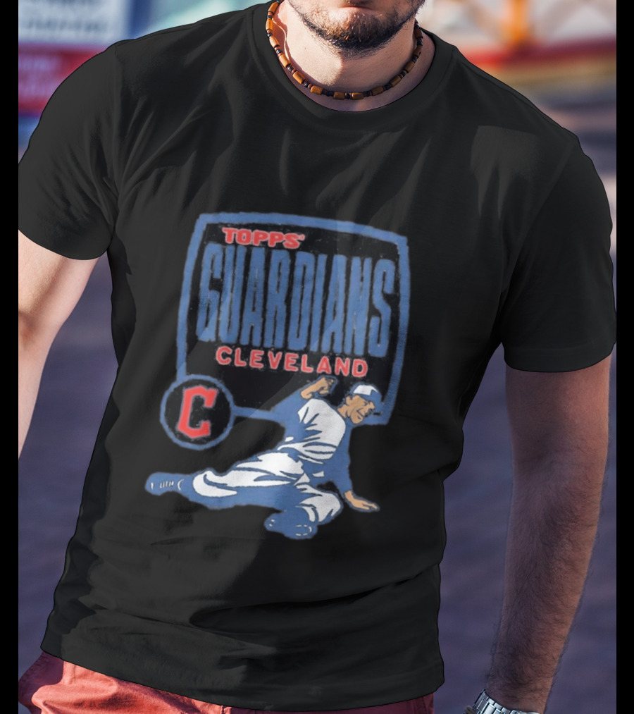 Cleveland Guardians Topps MLB Cartoon Raglan T-Shirt