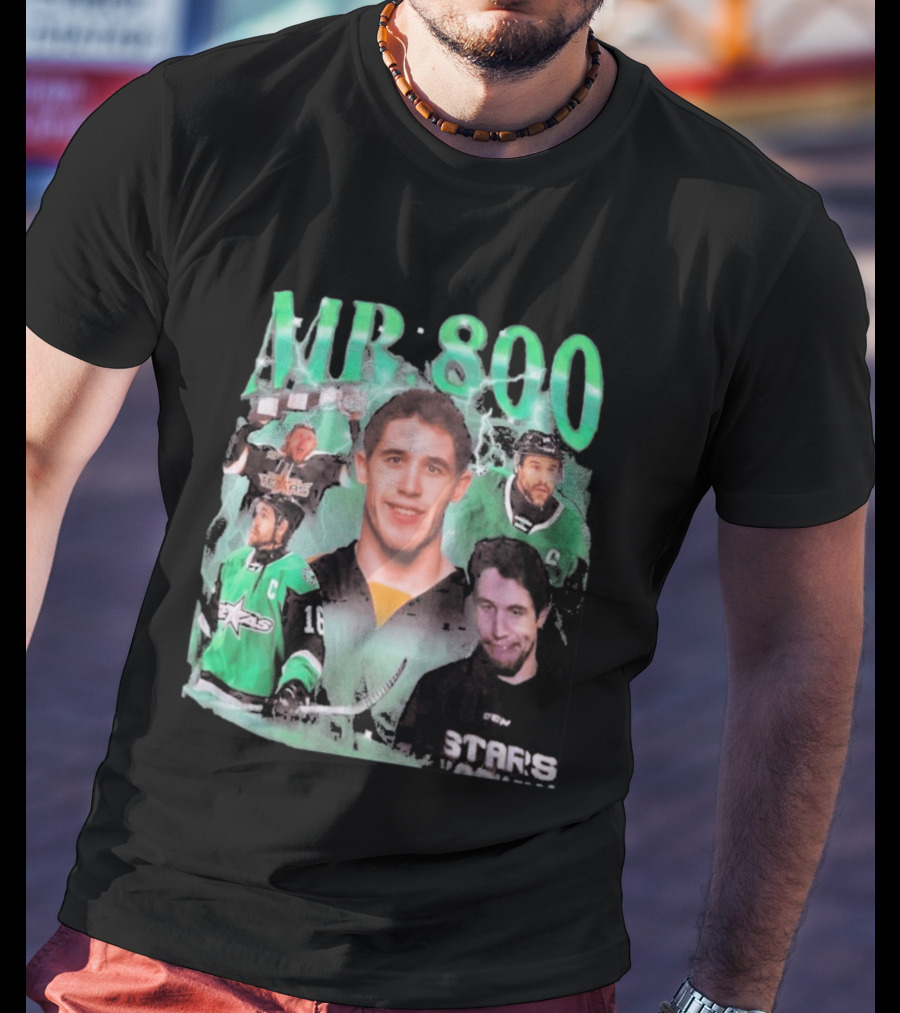 MR 800 Hockey Legends Dallas Stars Celebratory Milestone T-Shirt