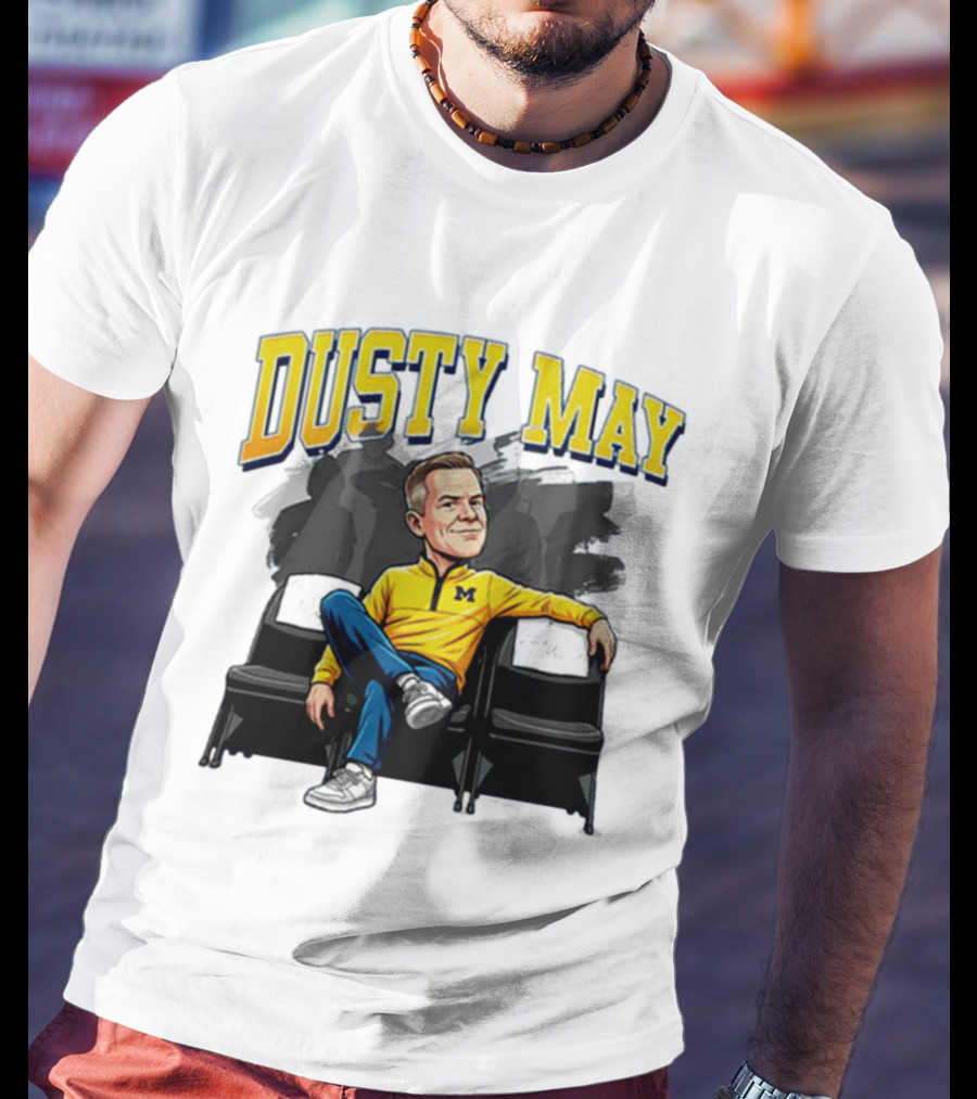 Dusty May Michigan Basketball Caricature T-Shirt
