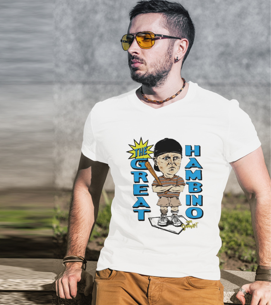 The Sandlot The Great Hambino Cartoon Character With Bat T-Shirt