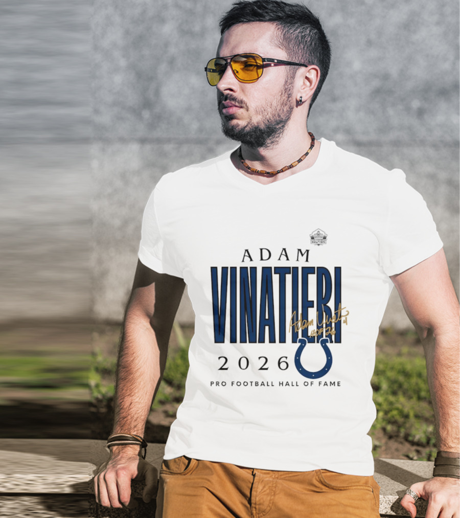 Adam Vinatieri Colts 2026 Pro Football Hall Of Fame Induction T-Shirt