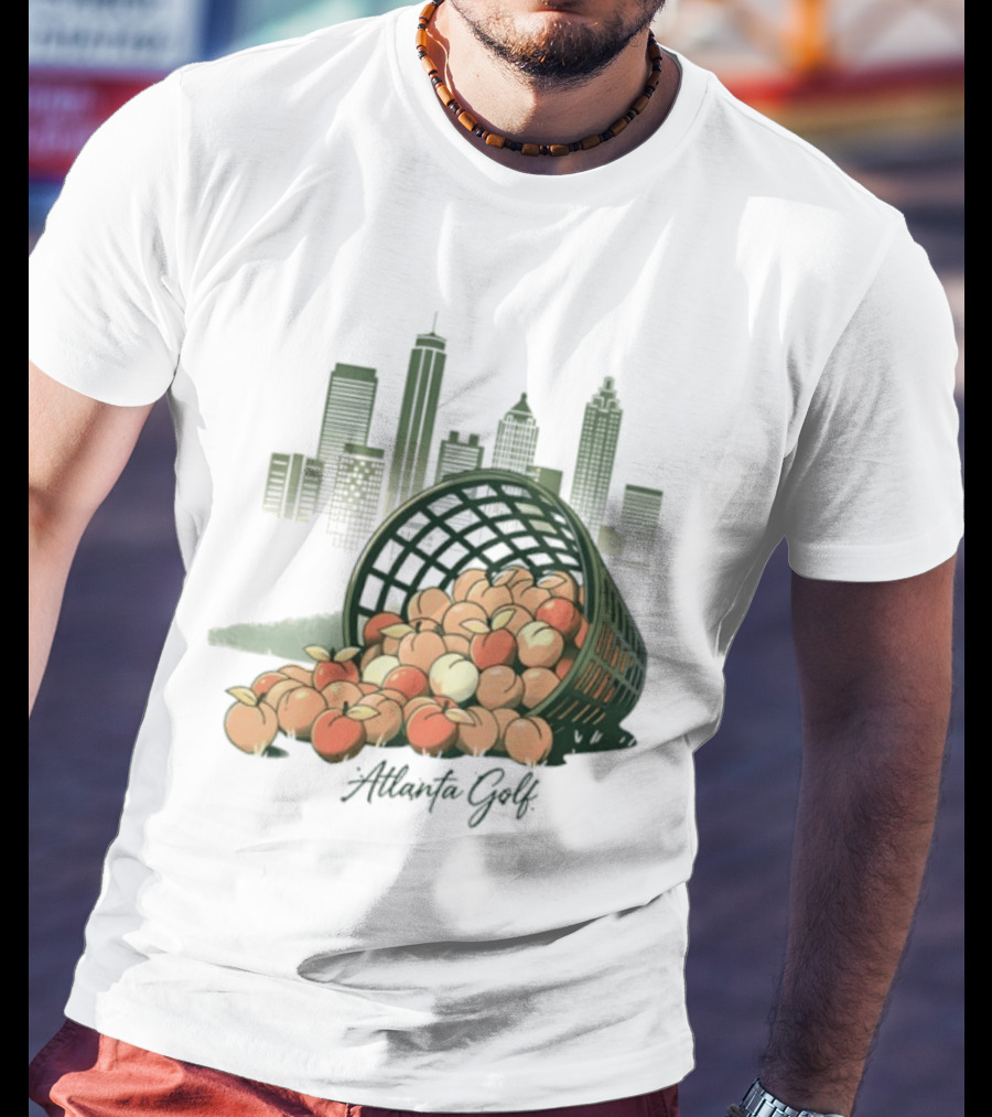 Bucket Of Peaches Golf City Skyline T-Shirt