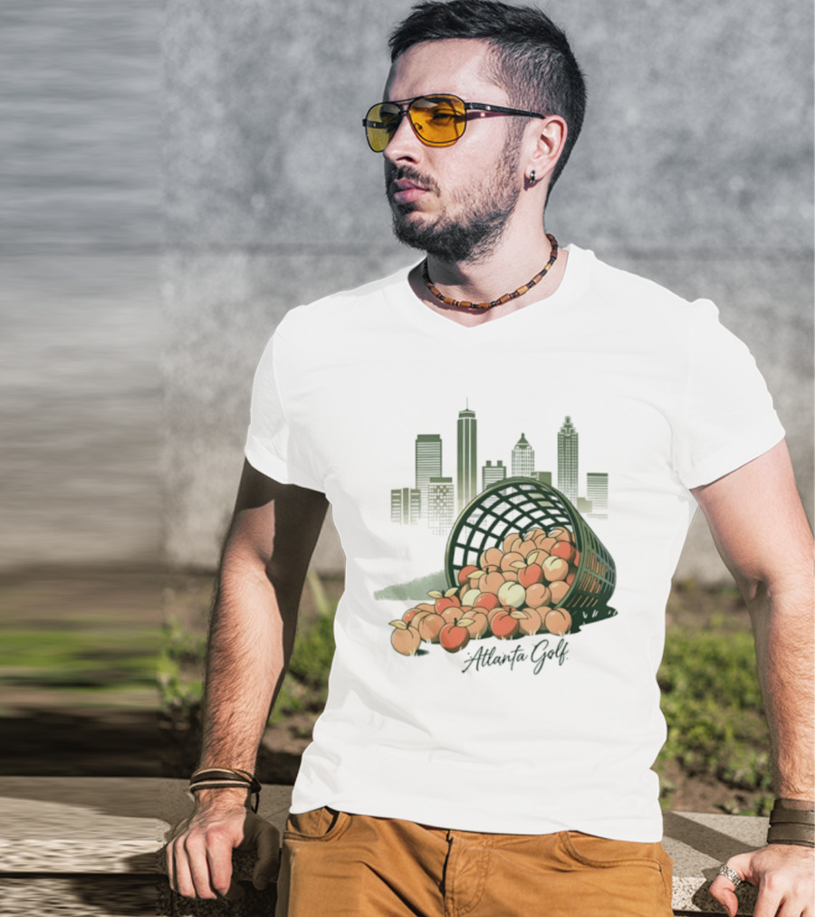 Bucket Of Peaches Golf City Skyline T-Shirt