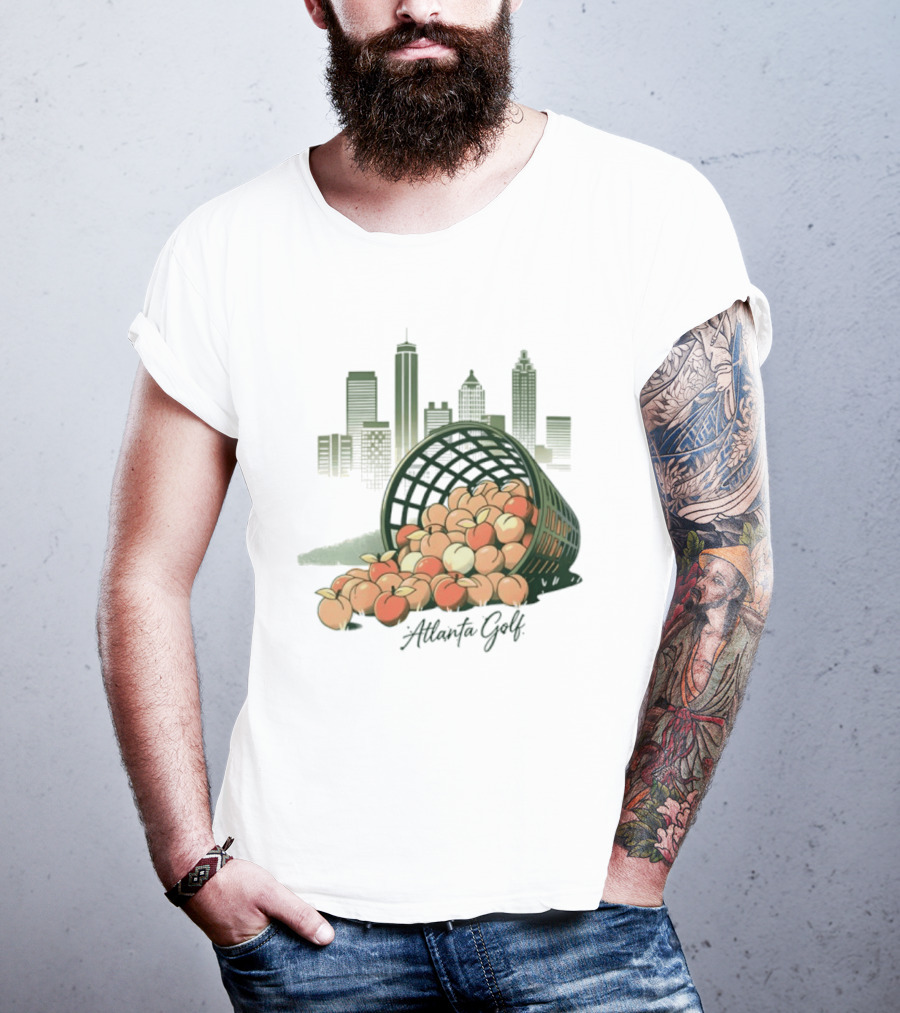 Bucket Of Peaches Golf City Skyline T-Shirt