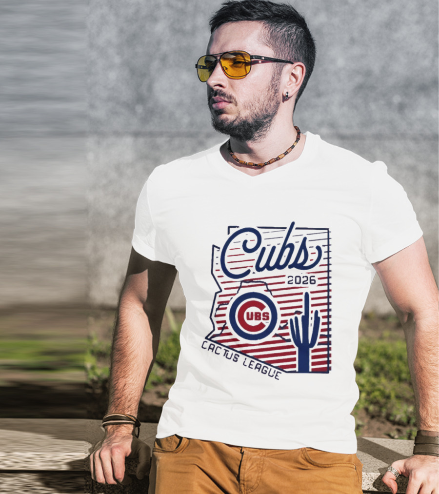 Chicago Cubs 2026 Cactus League Arizona Baseball Cactus T-Shirt
