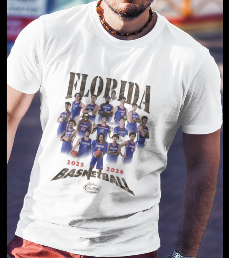 Florida Gators Basketball 2025 2026 Players Team Roster T-Shirt