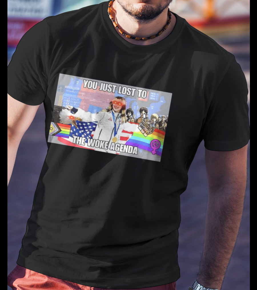 You Just Lost To The Woke Agenda Alysa Liu Rainbow Flag Anime Character Feminist T-Shirt