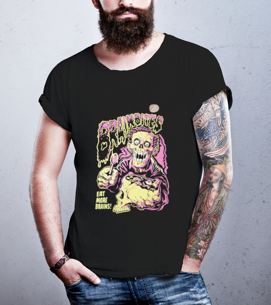 Brainbites Eat More Brains Horror Zombie Eating T-Shirt