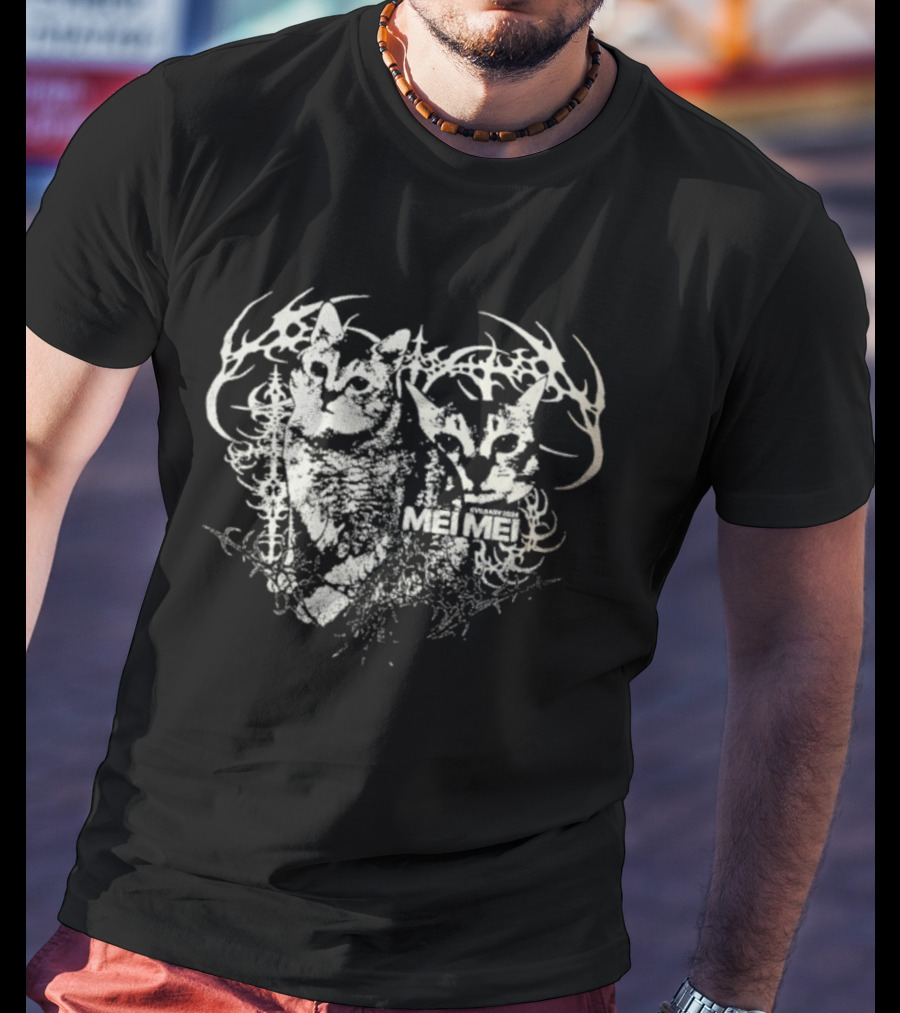 Cat Mei Mei Antler Heart T-Shirt