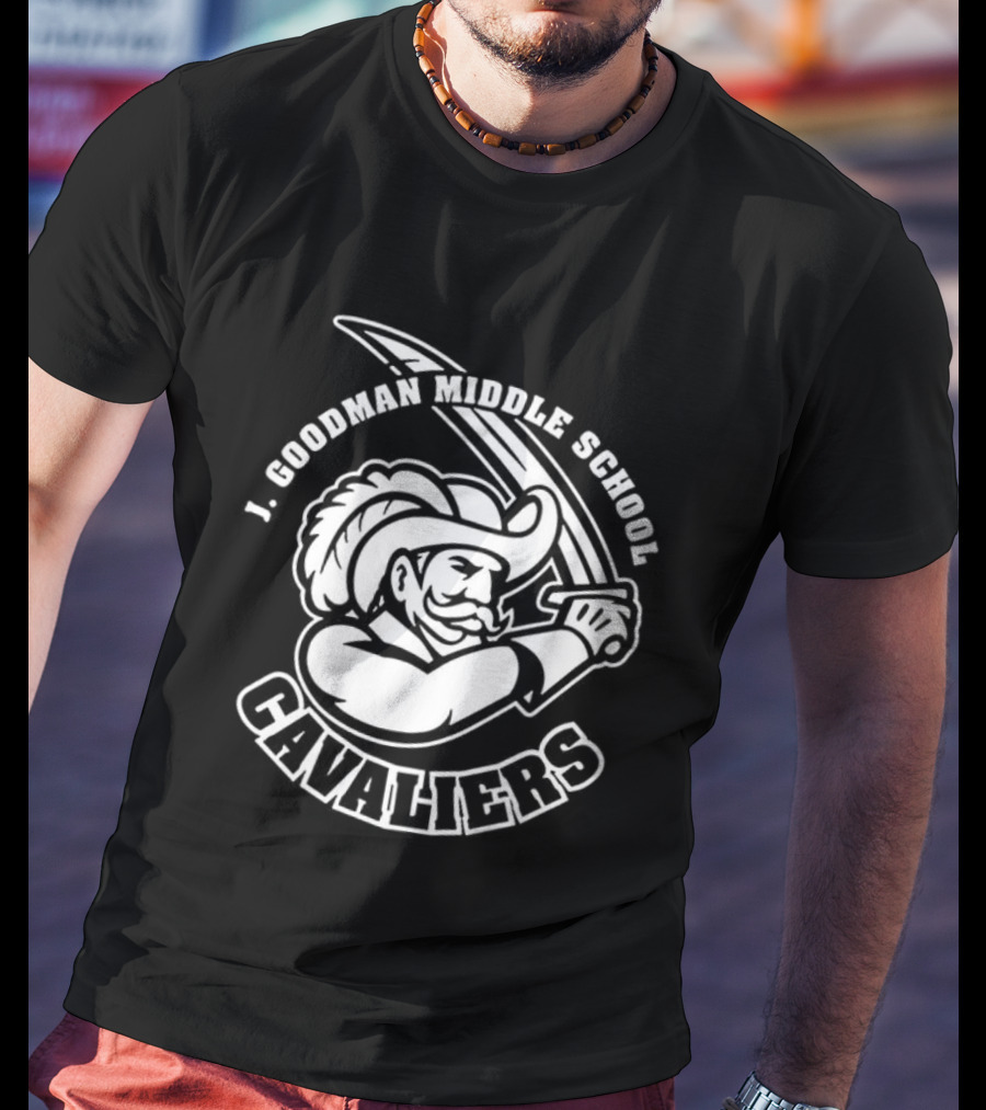 J. Goodman Middle School Cavaliers Mascot Sword T-Shirt