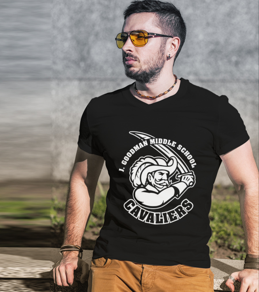 J. Goodman Middle School Cavaliers Mascot Sword T-Shirt