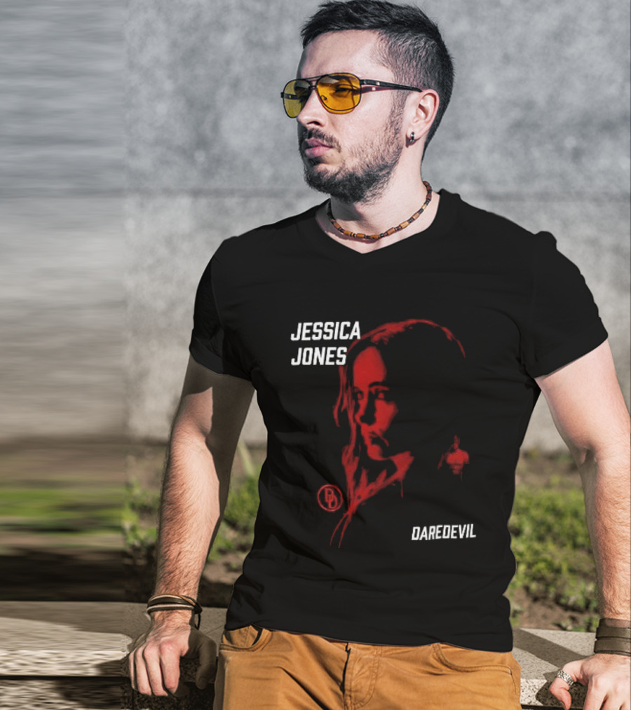 Jessica Jones Daredevil Season 2 Matt Murdock Red Shadow Face T-Shirt
