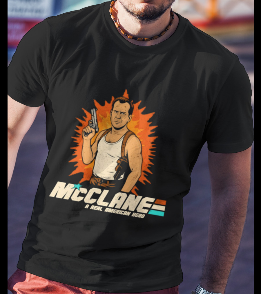 John McClane Die Hard A Real American Hero Explosive T-Shirt