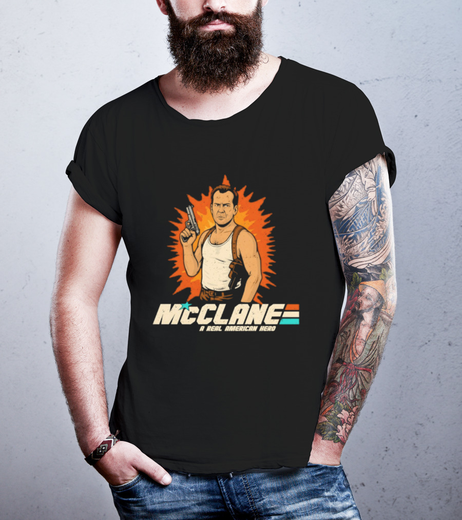 John McClane Die Hard A Real American Hero Explosive T-Shirt