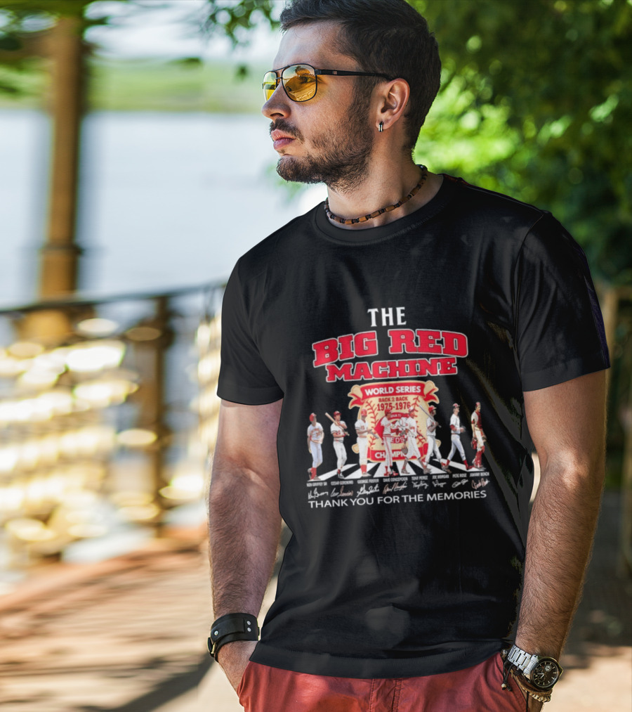 The Big Red Machine Cincinnati Reds World Series Champions Back 2 Back 1975 1976 Thank You For The Memories T-Shirt