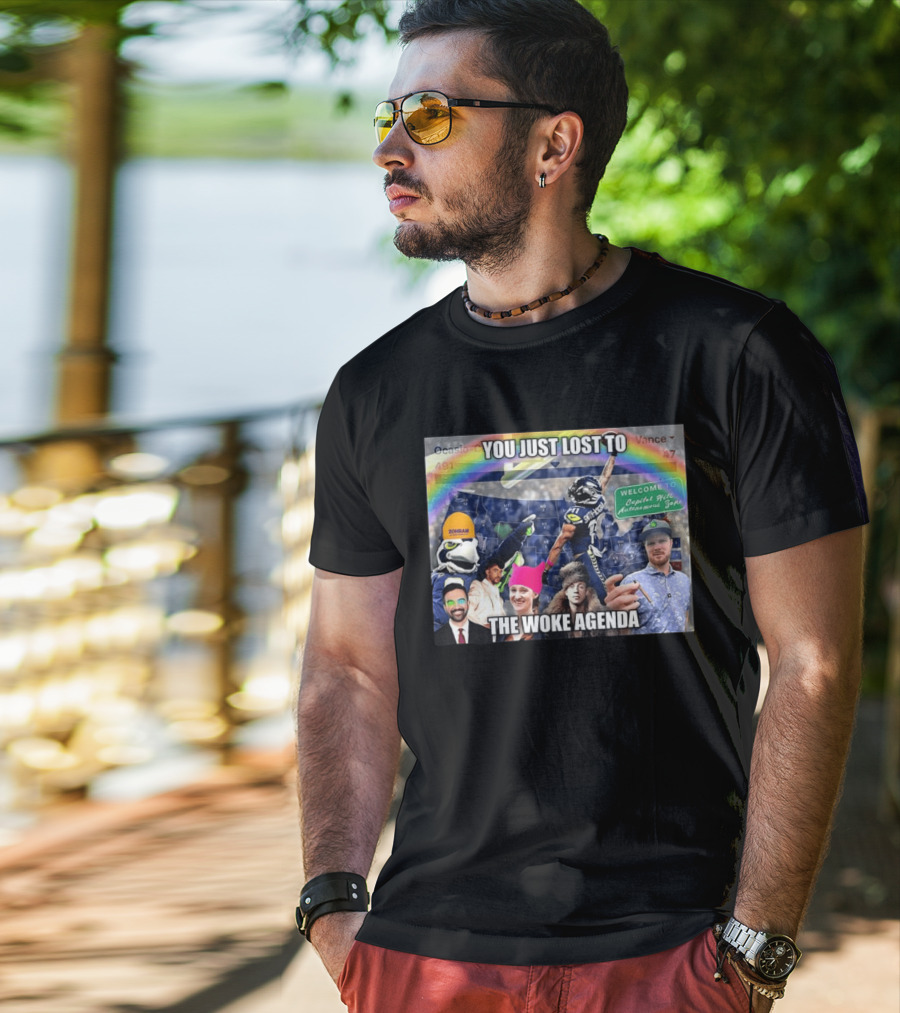 You Just Lost To The Woke Agenda Rainbow Capitol Hill Autonomous Zone Seattle Seahawks T-Shirt
