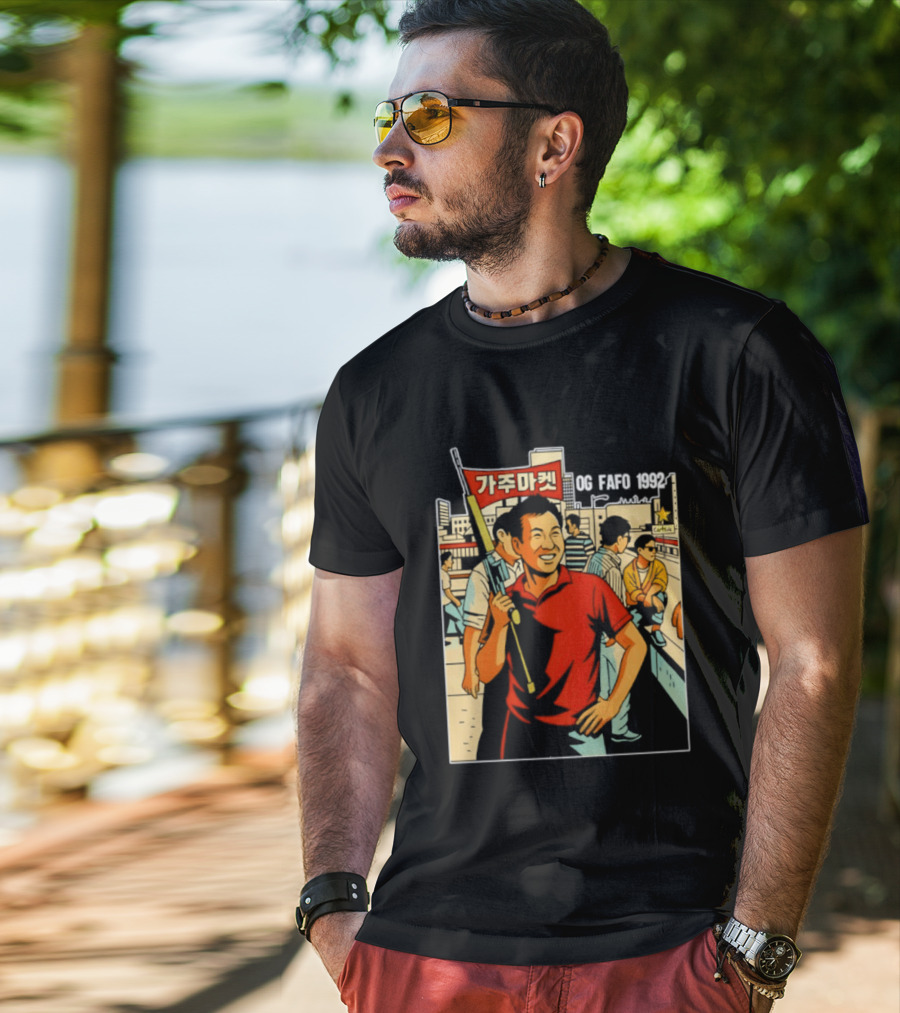 Gaju Market California OG FAFO 1992 Retro Vibe Scene T-Shirt