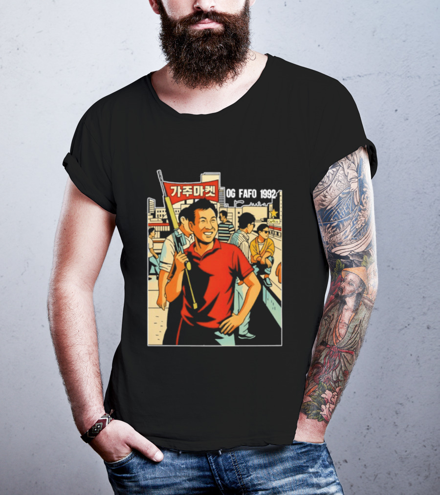 Gaju Market California OG FAFO 1992 Retro Vibe Scene T-Shirt