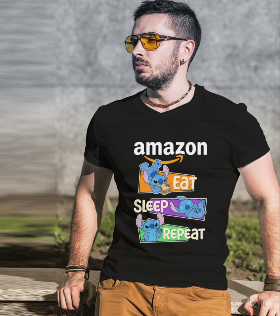 Amazon Stitch Eat Sleep Repeat T-Shirt