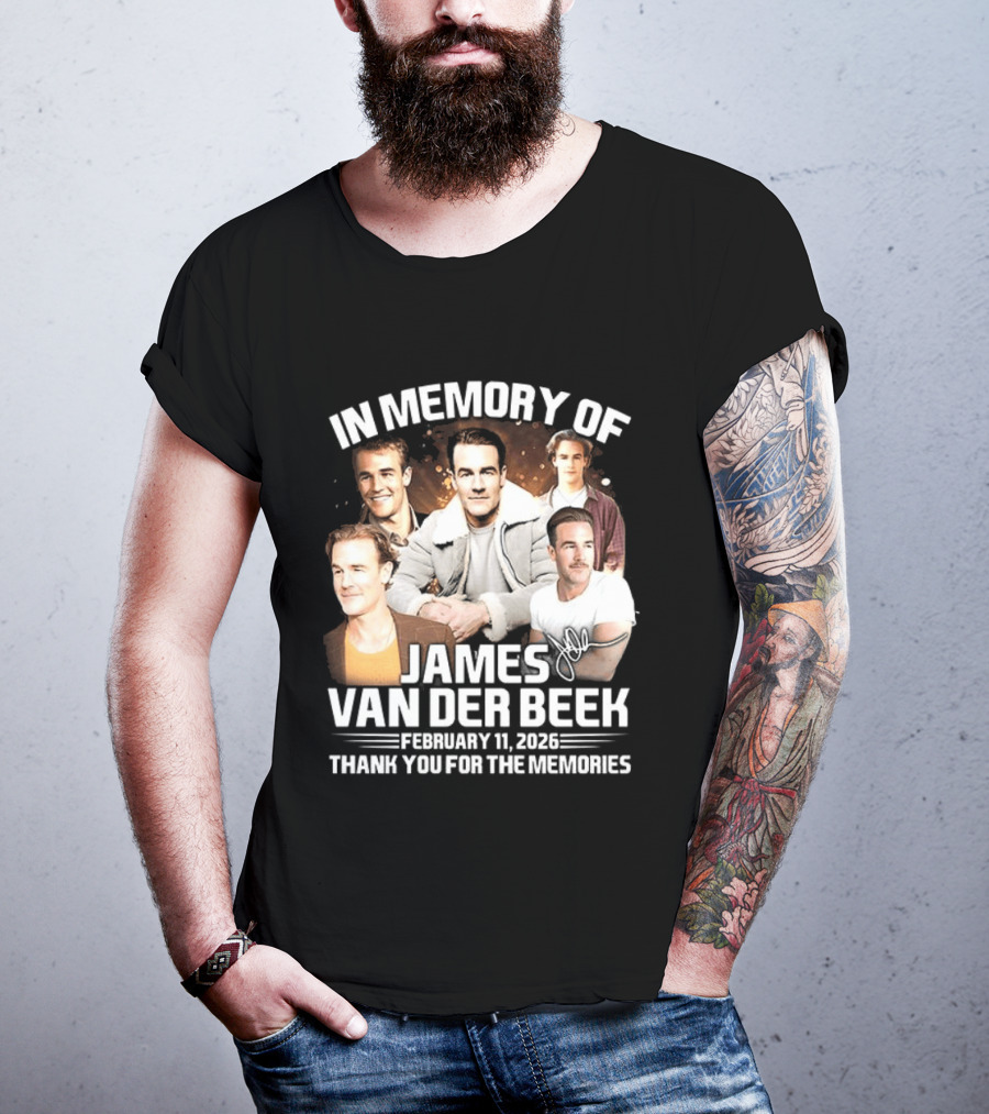 In Memory Of James Van Der Beek 1977 2026 Thank You For The Memories T-Shirt