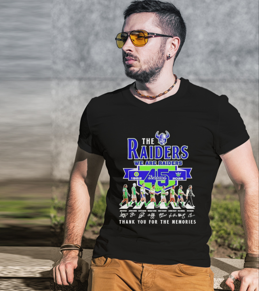 The Raiders We Are Raiders 45 Seasons 1982 2026 Thank You For The Memories T-Shirt