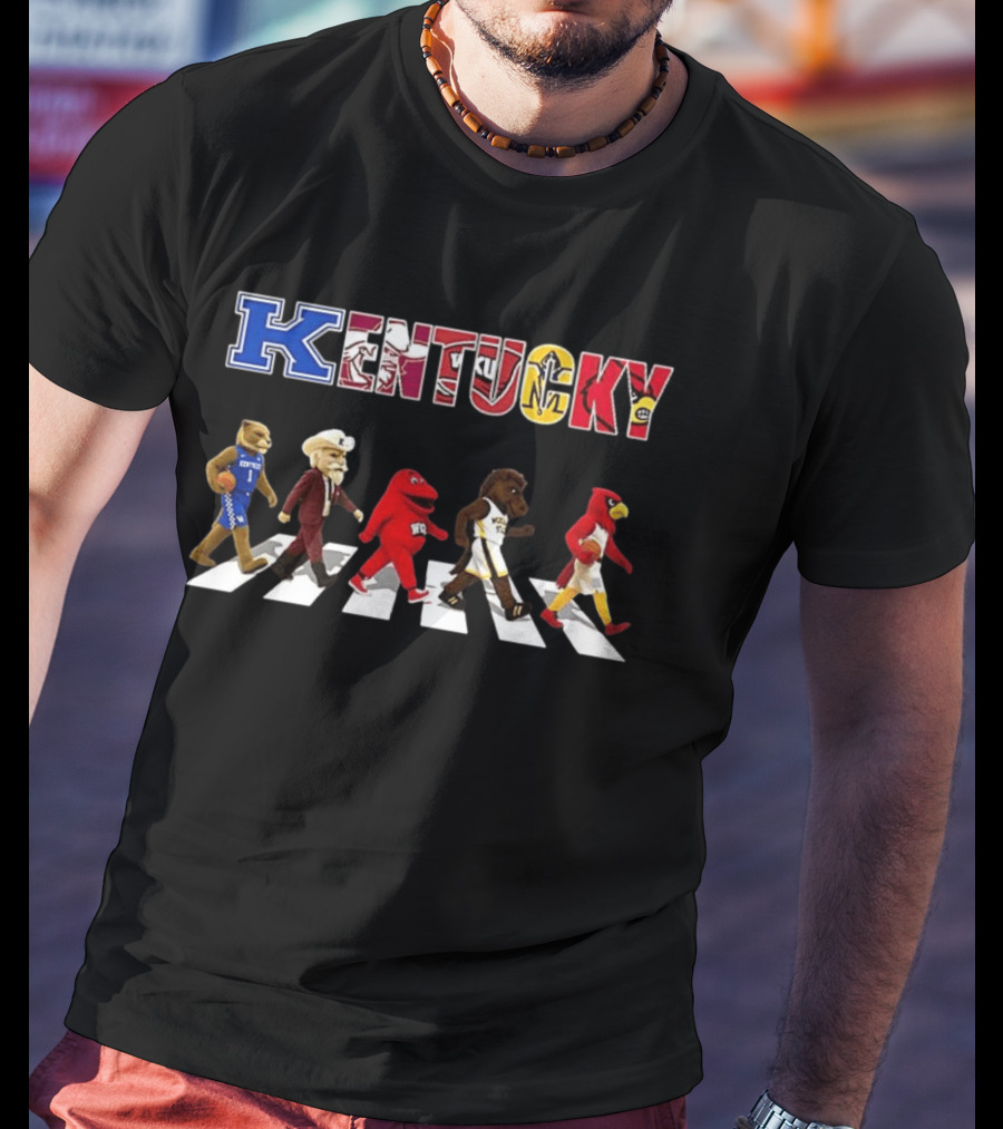 KENTUCKY Basketball Big Red Wildcat Cardinal Mascots Abbey Road T-Shirt