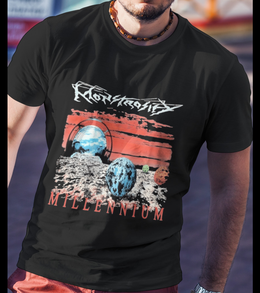 Monstrosity Millennium Sci Fi Landscape Portal And Planets T-Shirt