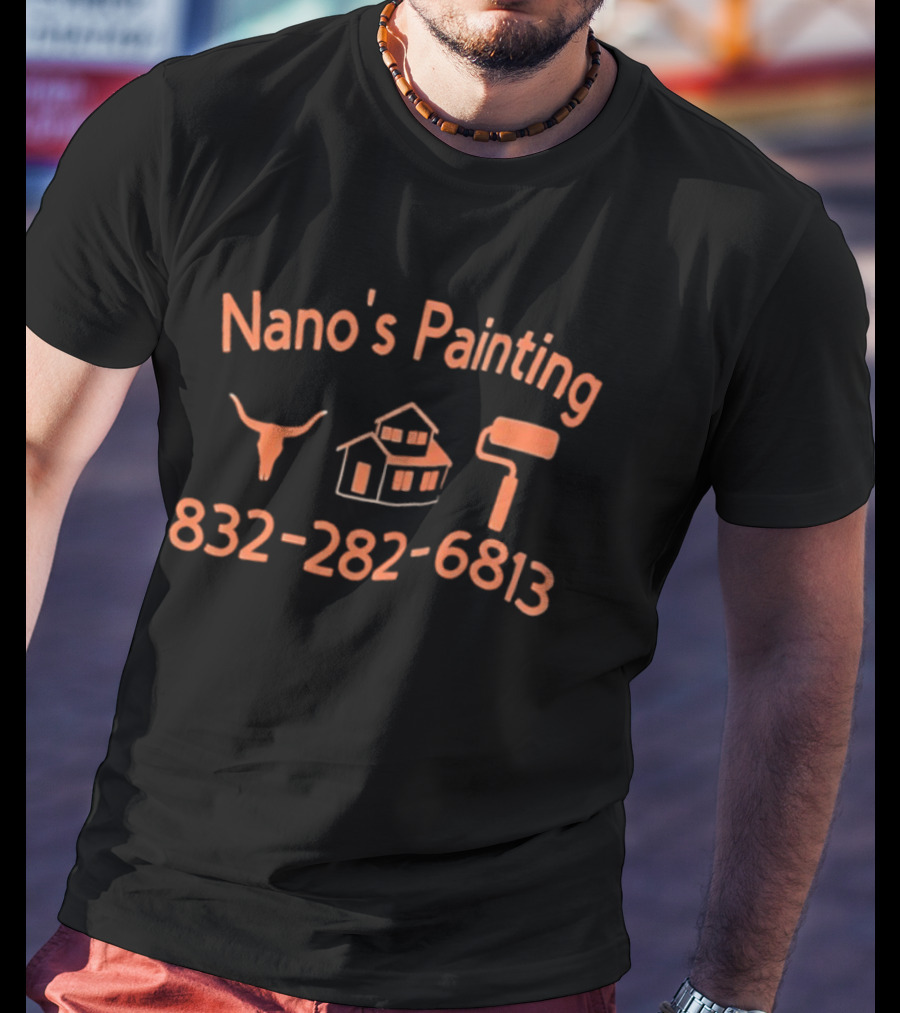 Nano's Painting 832 282 6813 Longhorn House Roller T-Shirt