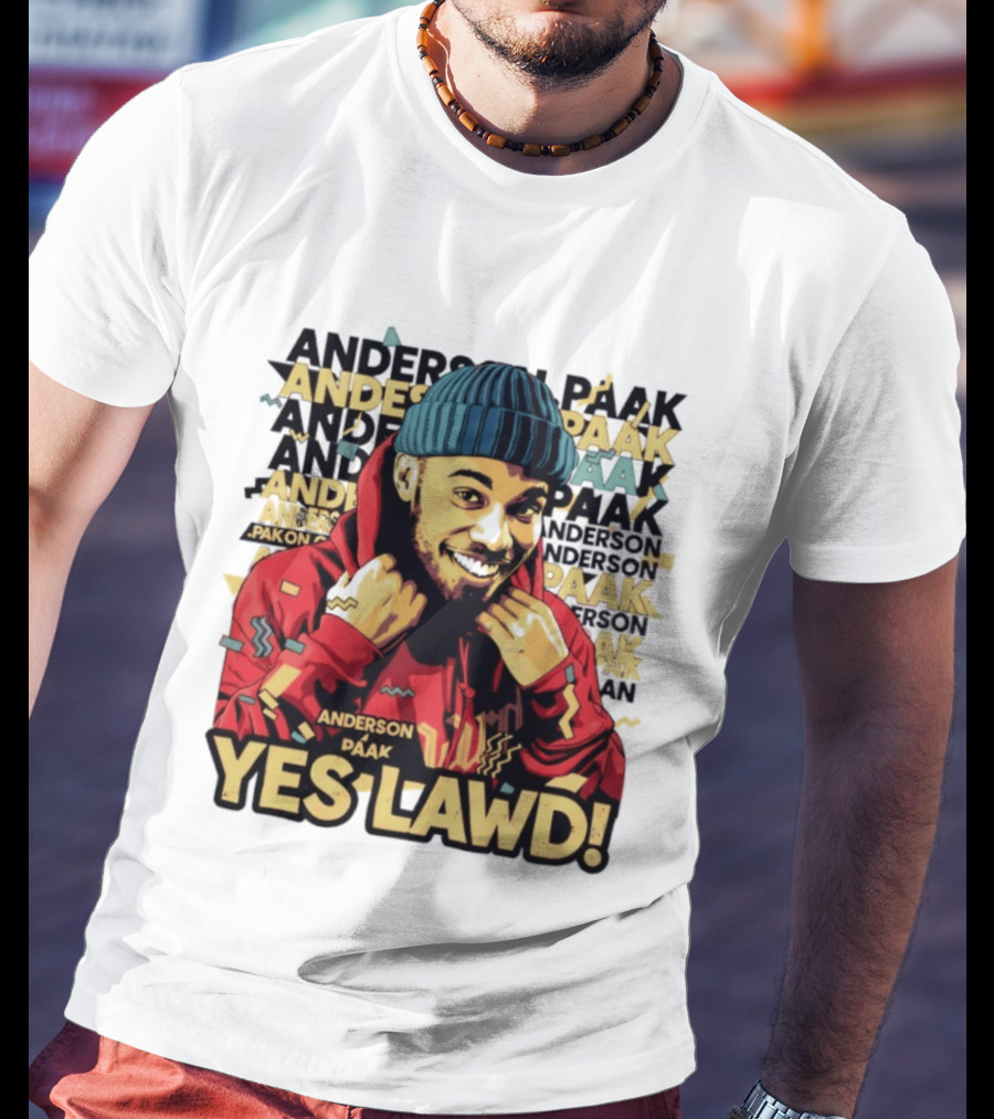 Anderson Paak Yes Lawd Blue Hat Red T-Shirt